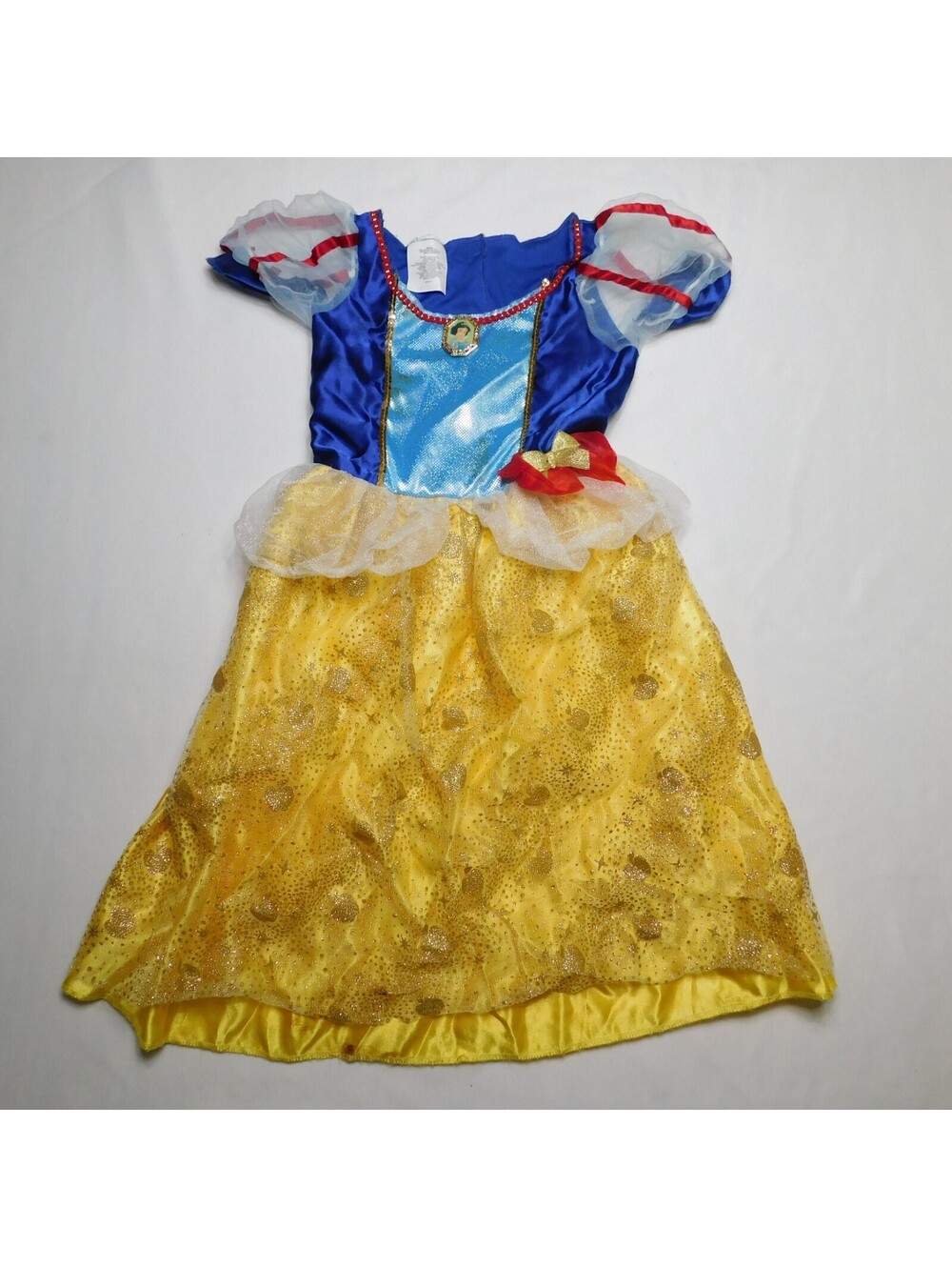 Disney Princess Snow White Dress Up Costume Girls Size 4 5 6X Blue Yellow Gown